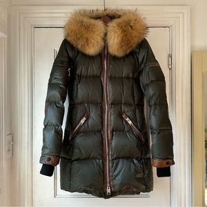 Nicole Benisti Down Parka with Real Raccoon Hood Trim